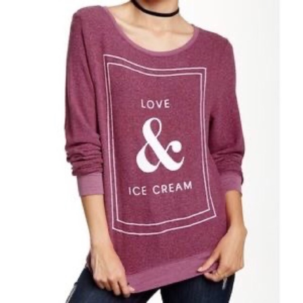 Wildfox Love & Ice Cream Baggy Beach Jumper